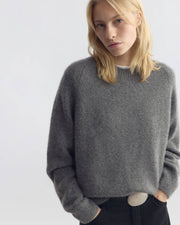TRISHA SWEATER IN CHARCOAL HEATHER