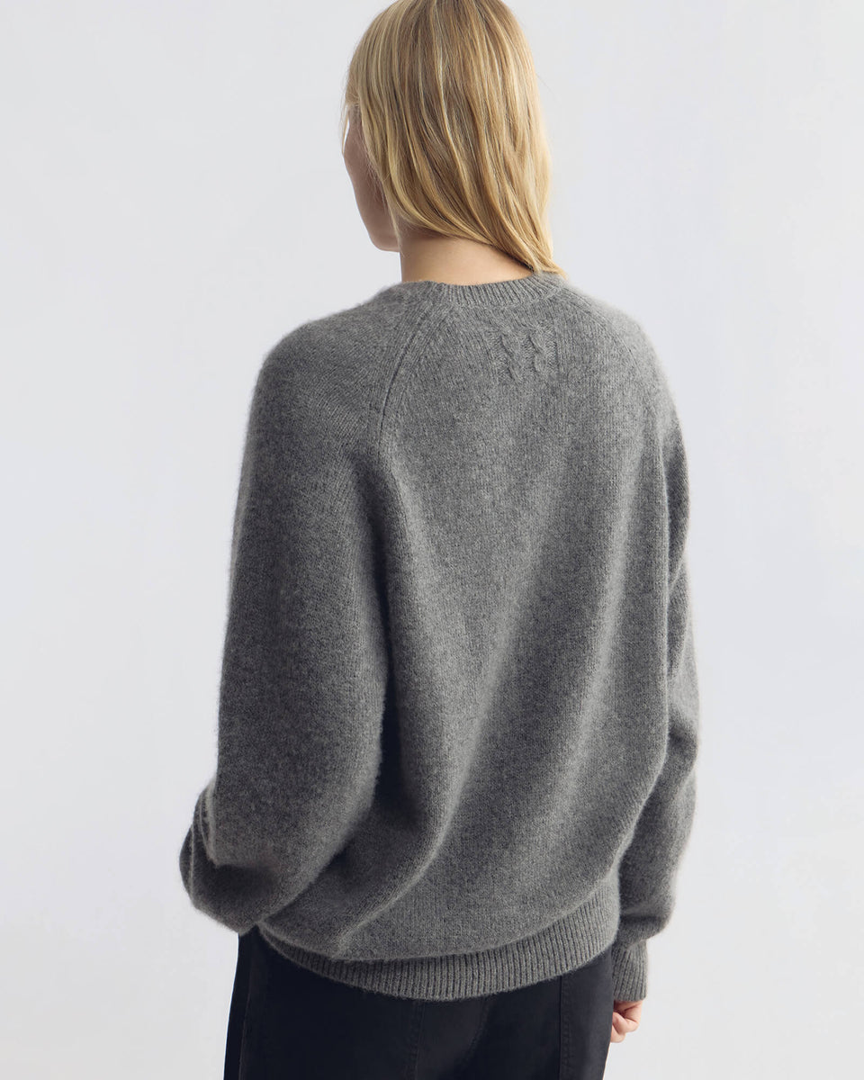 TRISHA SWEATER IN CHARCOAL HEATHER