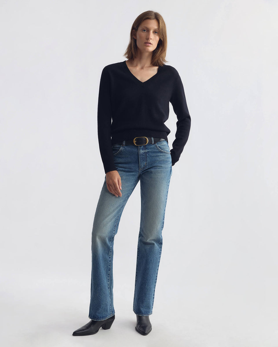 EMMA CASHMERE SWEATER IN DARK NAVY