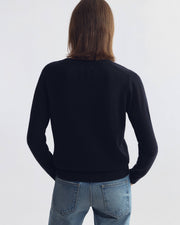EMMA CASHMERE SWEATER IN DARK NAVY