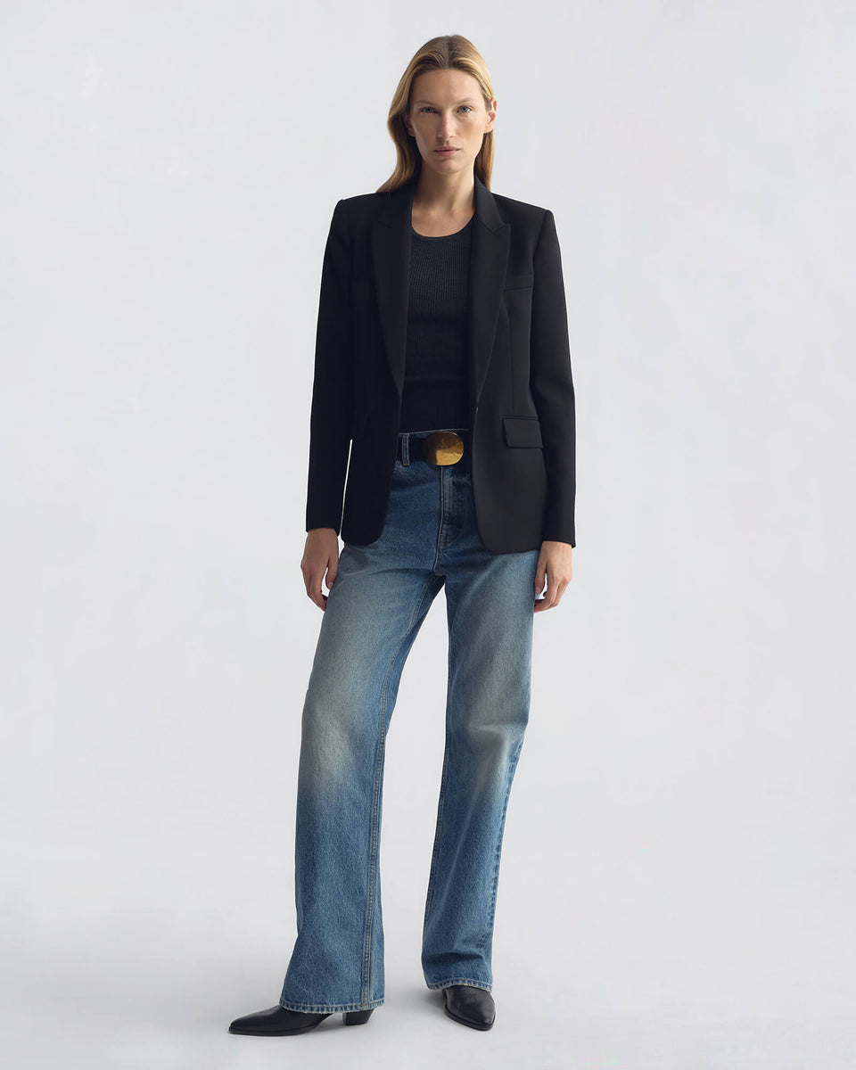LOTTIE WOOL TANK IN DARK CHARCOAL MELANGE