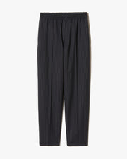 LAWRENCE WOOL PANT IN DARK CHARCOAL PINSTRIPE