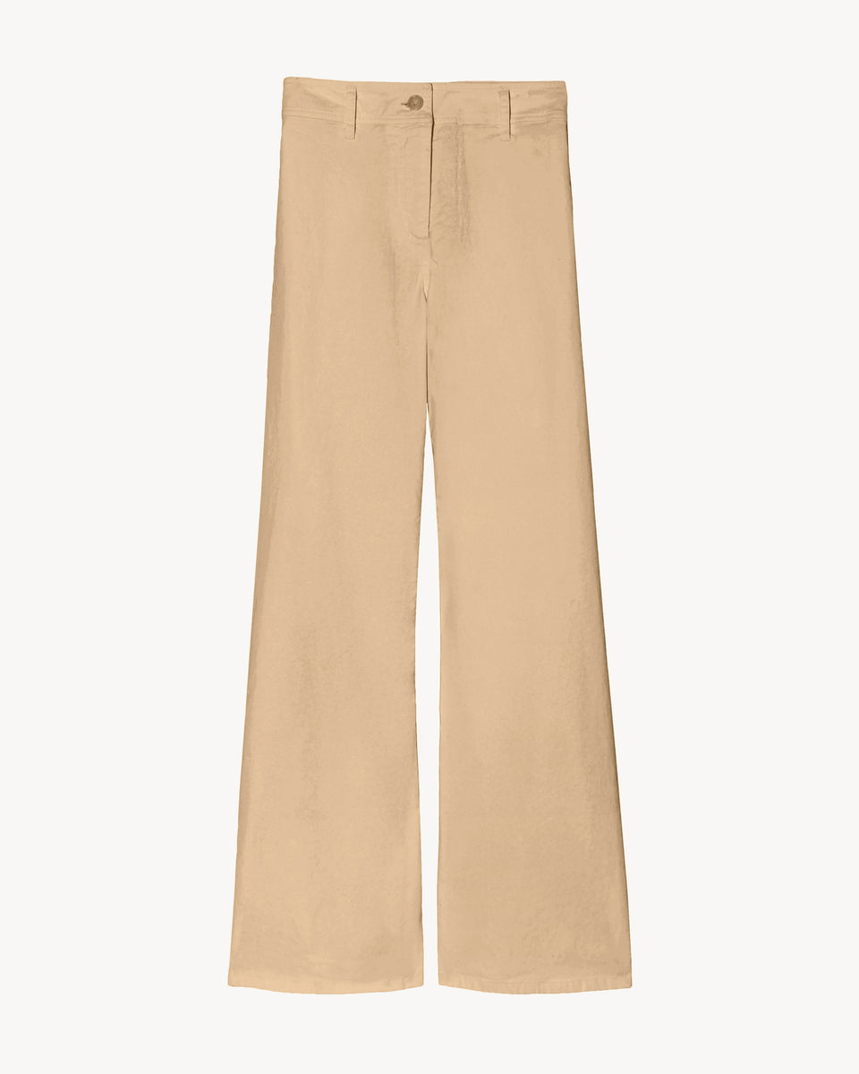 MEGAN COTTON PANT IN ROCK KHAKI