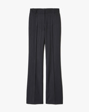 CORETTE WOOL PANT IN DARK CHARCOAL PINSTRIPE