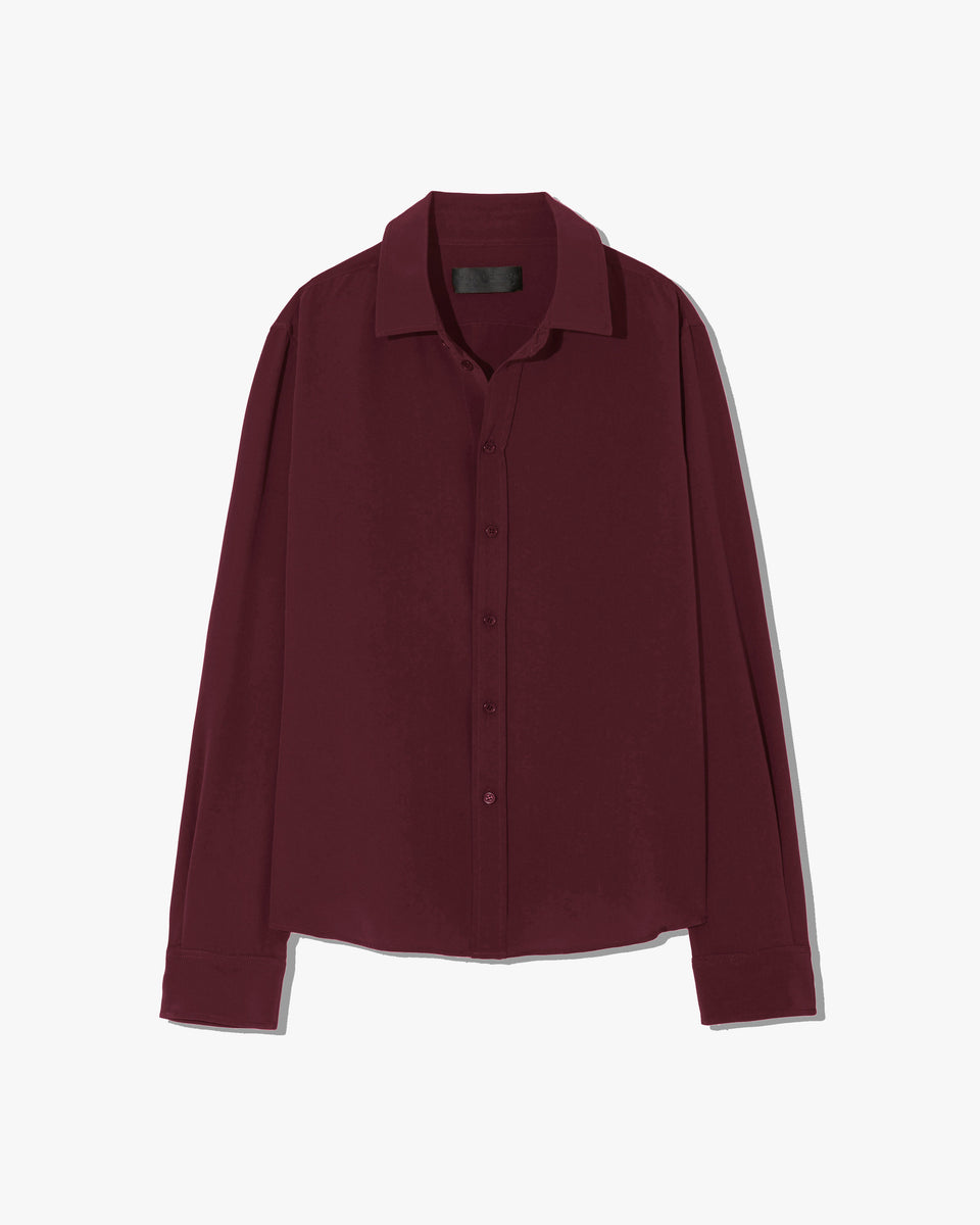 GAIA SILK SHIRT IN CLARET