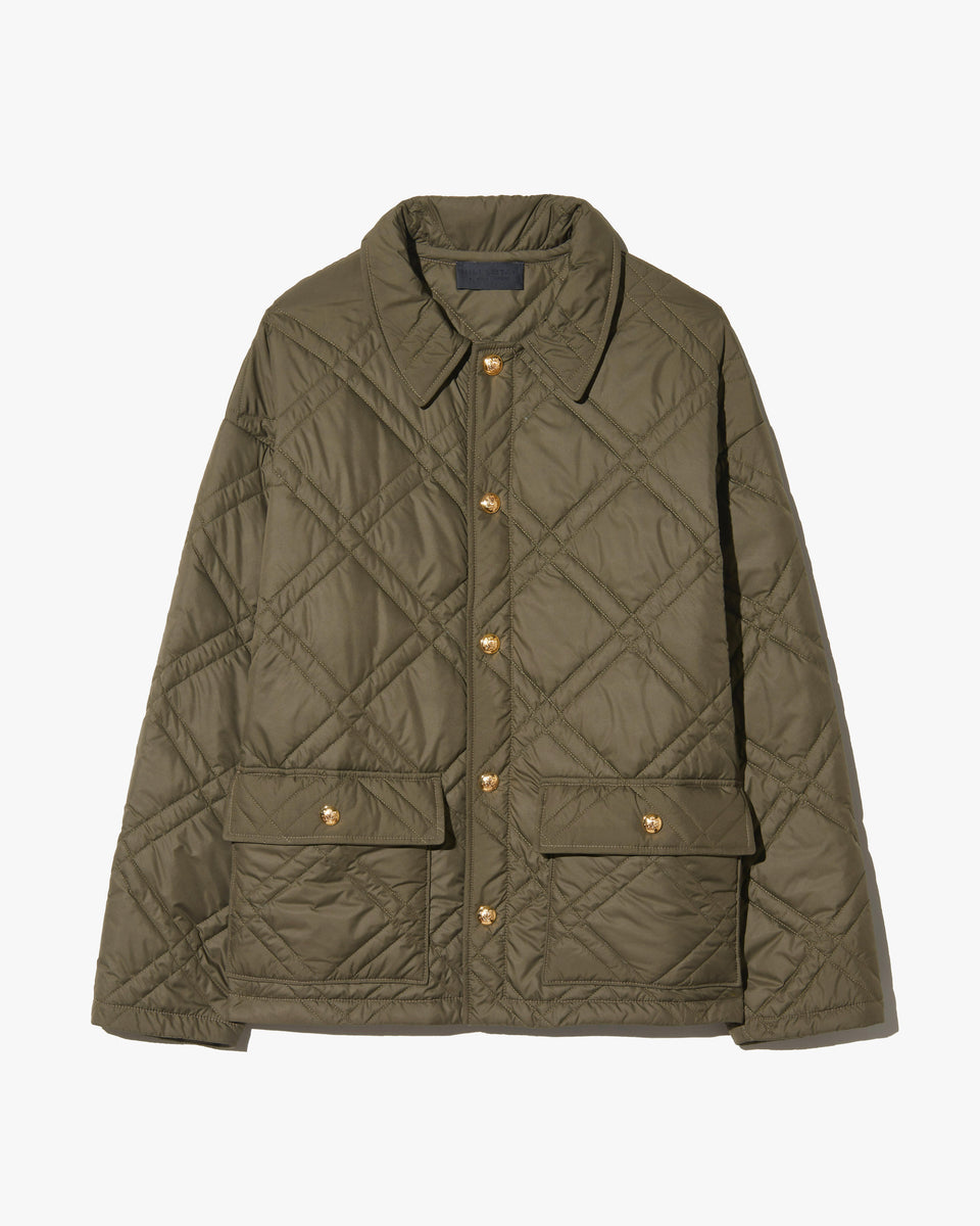 HELAH QUILTED PARKA IN ARMY GREEN