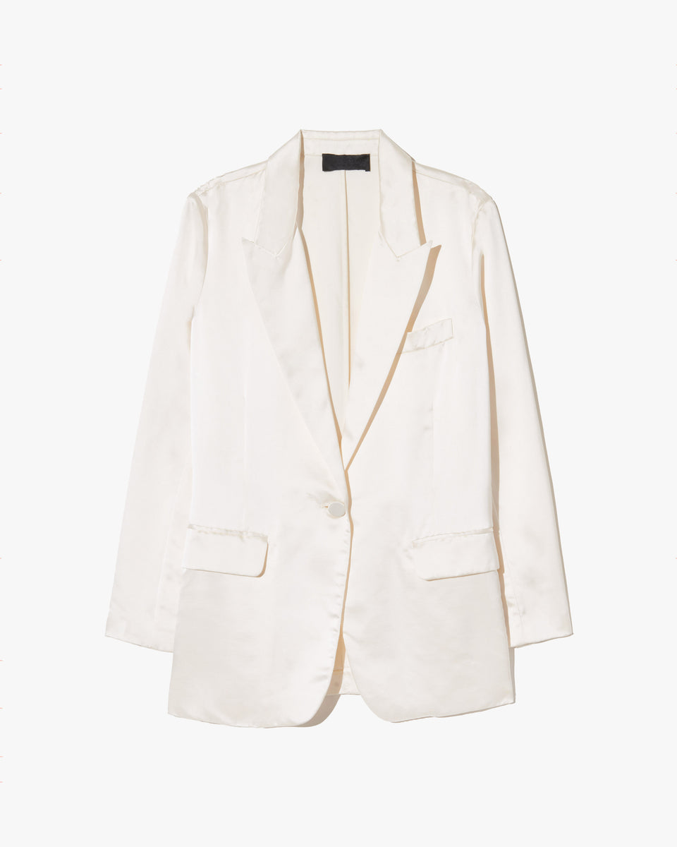 EVELINE SILK JACKET IN IVORY