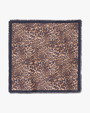 LEOPARD SILK TWILL SCARF IN VINTAGE LEOPARD PRINT