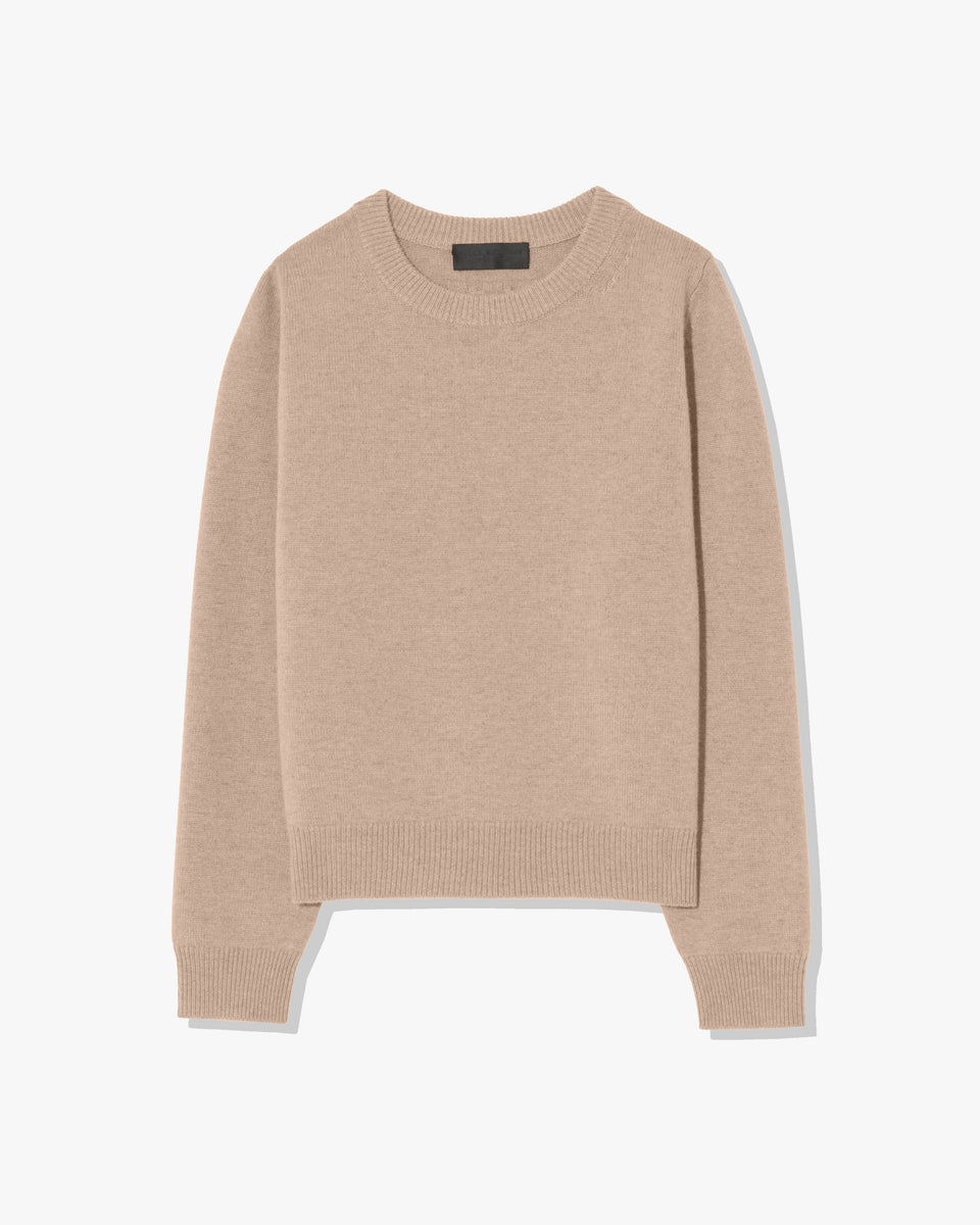 NORA CASHMERE SWEATER IN TAUPE