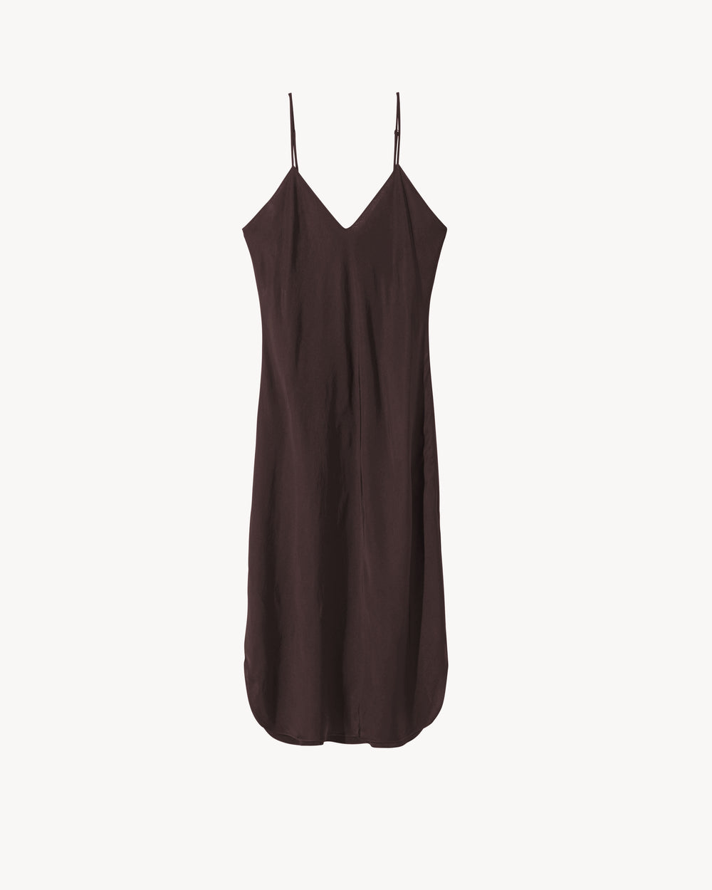 CAMI SILK DRESS IN ESPRESSO