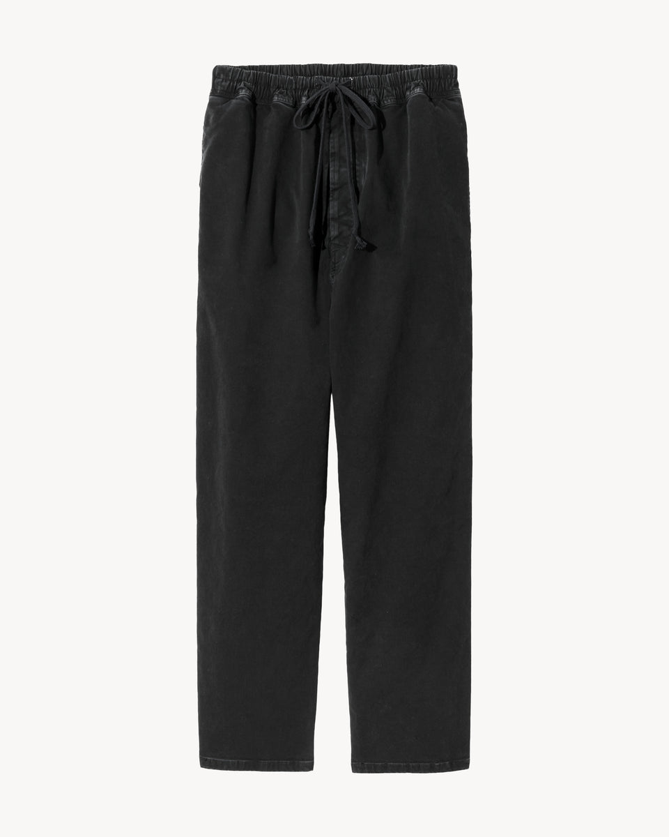 WALKER COTTON PANT IN JET BLACK