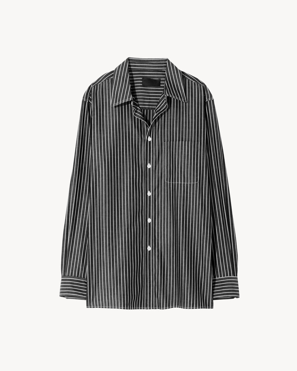 FINN SHIRT IN BLACK/WHITE STRIPE