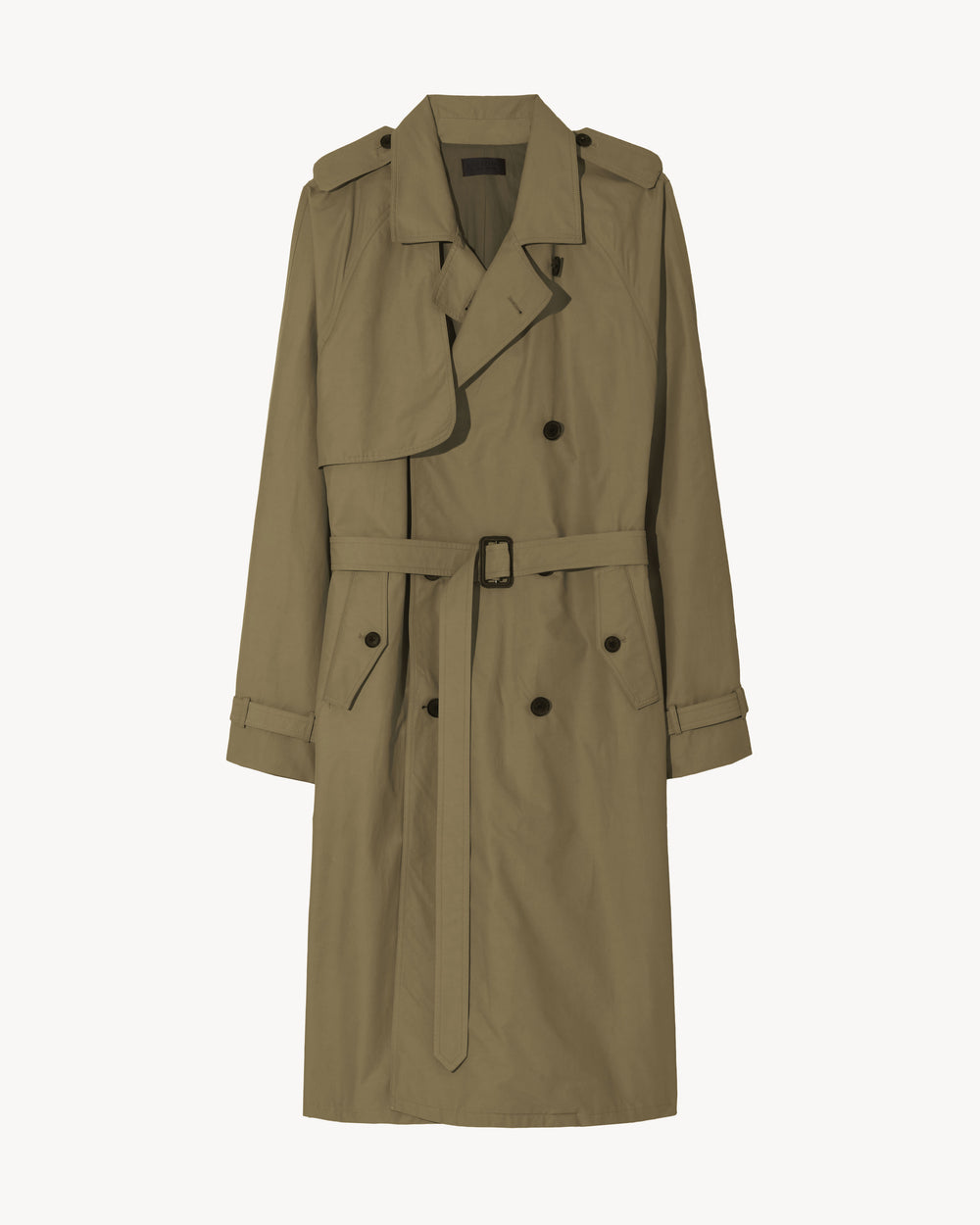 KIERAN TRENCH COAT IN OLIVE GREEN