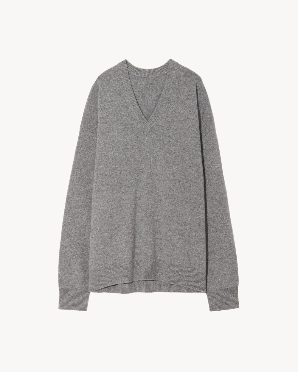 HAGEN CASHMERE SWEATER IN LIGHT GREY MELANGE