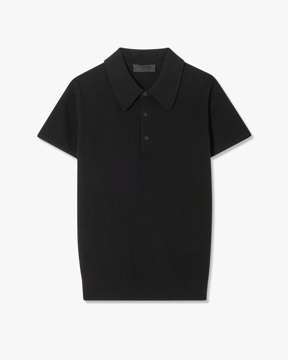 MYLES CASHMERE POLO IN BLACK