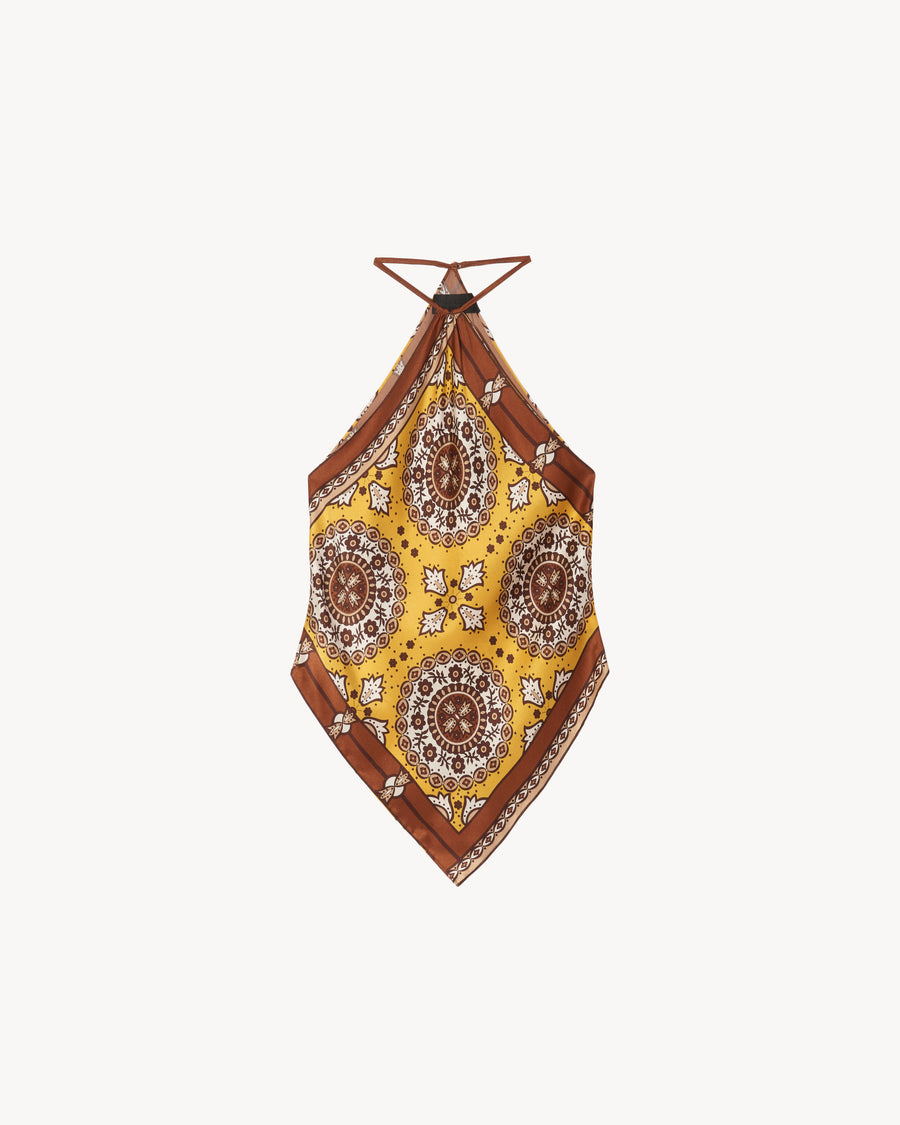 SCARF PRINT YELLOW