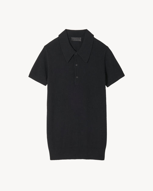 MILOS CASHMERE POLO IN BLACK