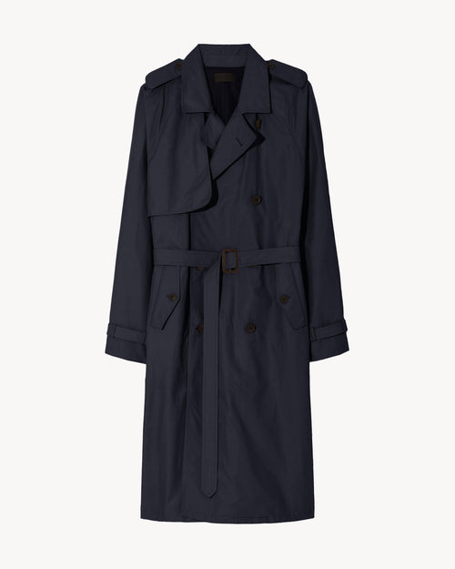 KIERAN TRENCH COAT IN DARK NAVY