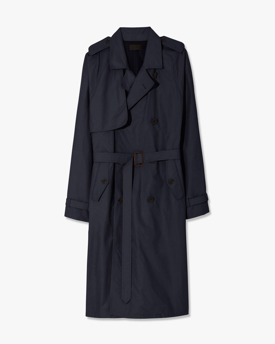 KIERAN TRENCH COAT IN DARK NAVY
