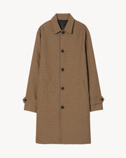 HEDI DUSTER COAT IN BEIGE/BROWN HOUNDSTOOTH