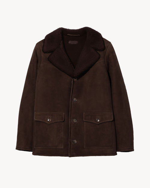 GOSHEN SHEARLING COAT IN ESPRESSO