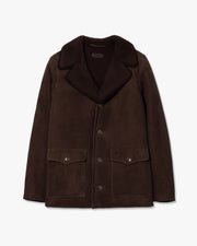 GOSHEN SHEARLING COAT IN ESPRESSO
