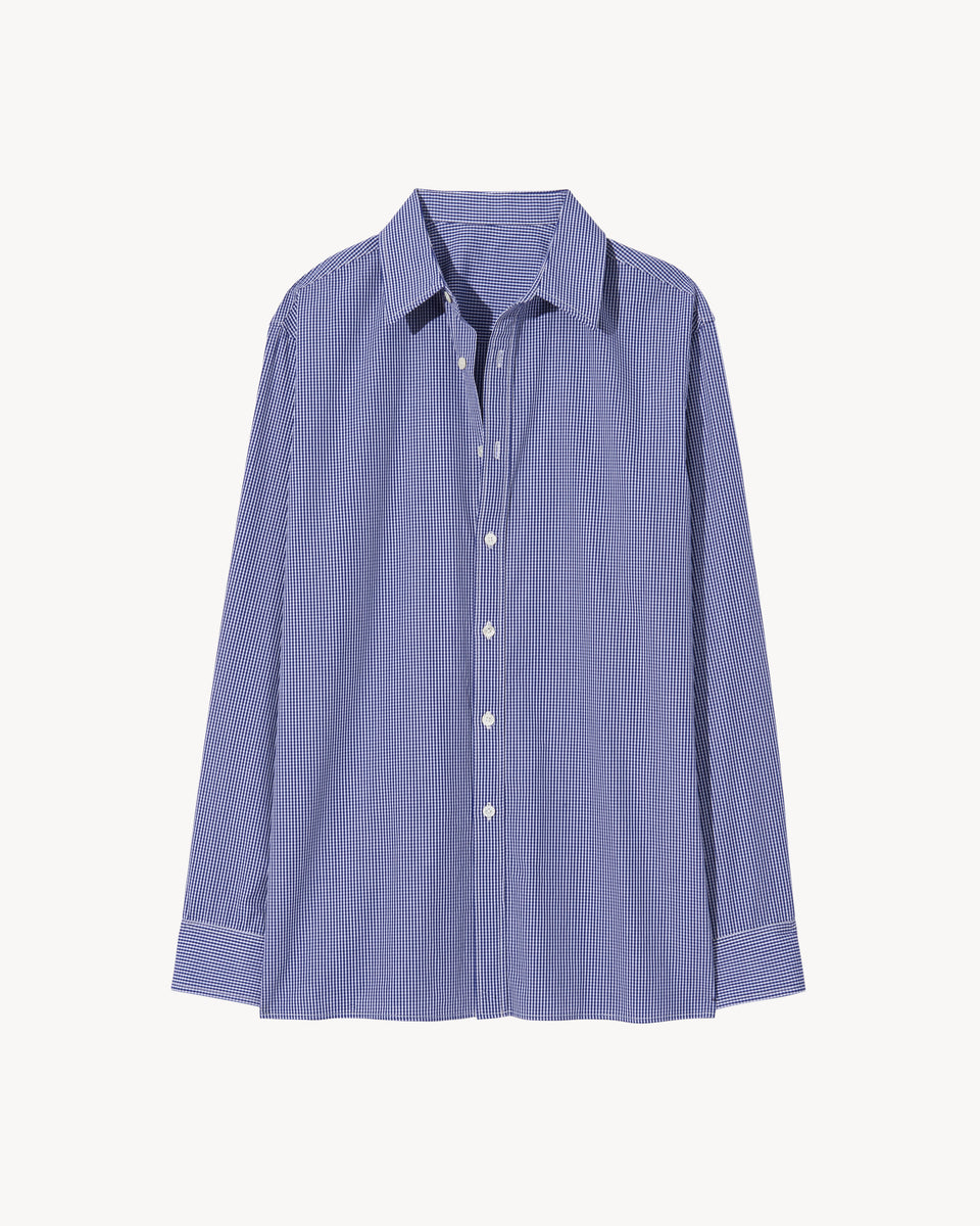 DECLAN SHIRT IN NAVY VICHY CHECK