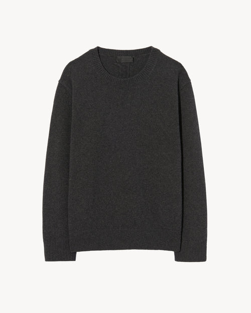 MADDOX SWEATER IN CHARCOAL MELANGE