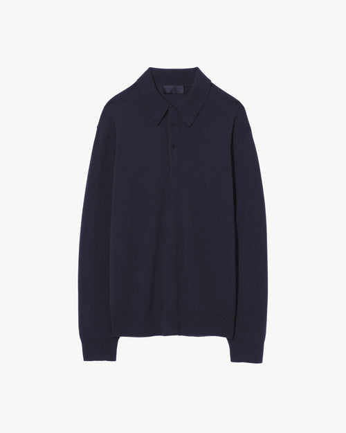 JOVAN CASHMERE POLO IN DARK NAVY