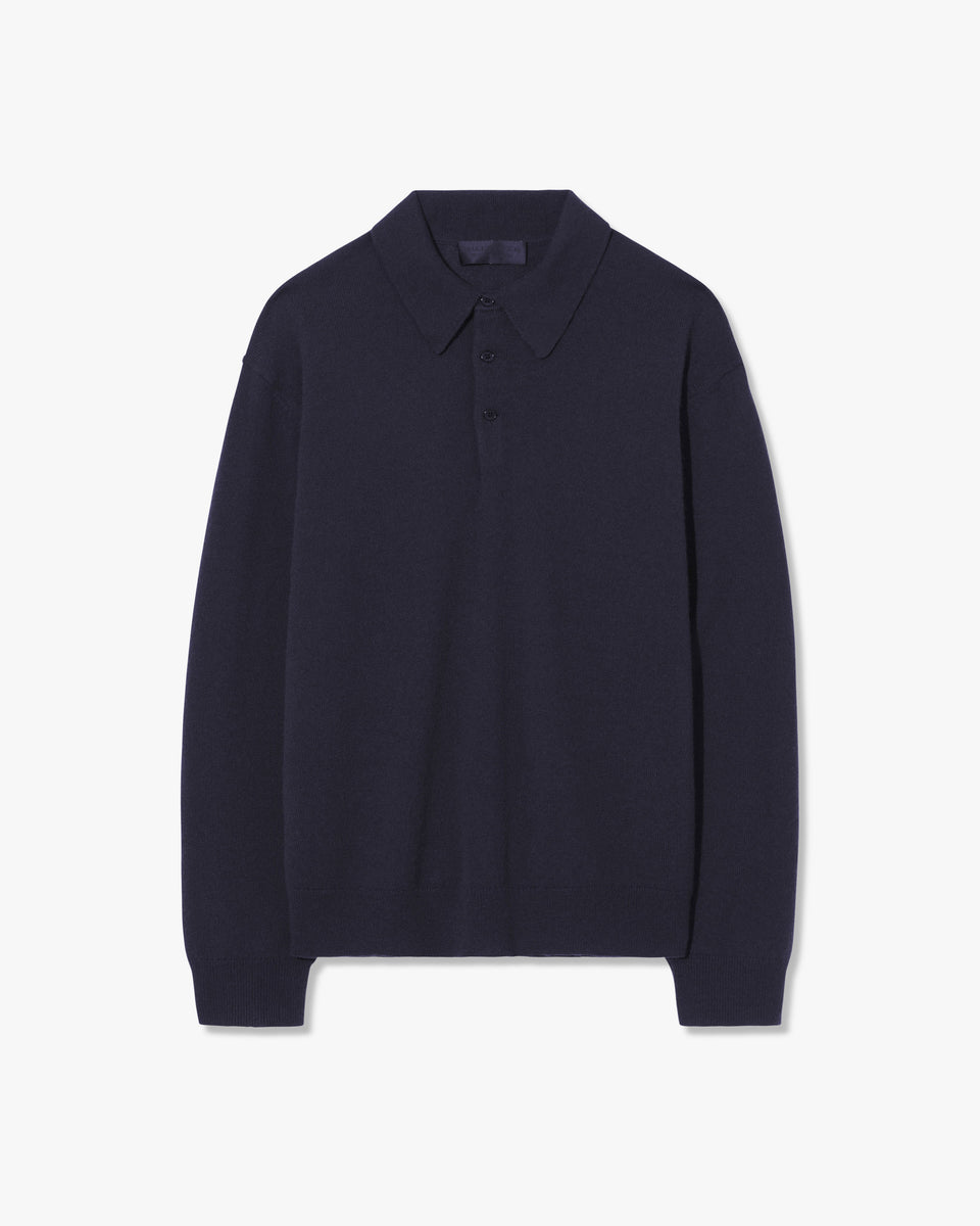 JOVAN CASHMERE POLO IN DARK NAVY