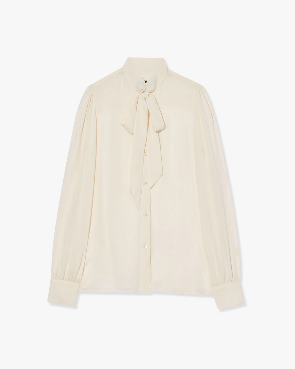 CARINA SILK BLOUSE IN IVORY