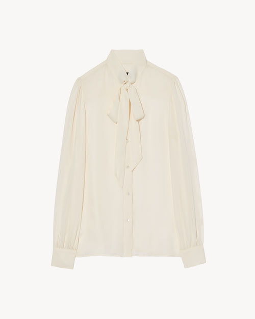 CARINA SILK BLOUSE IN IVORY