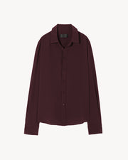 GAIA SILK SHIRT IN OXBLOOD