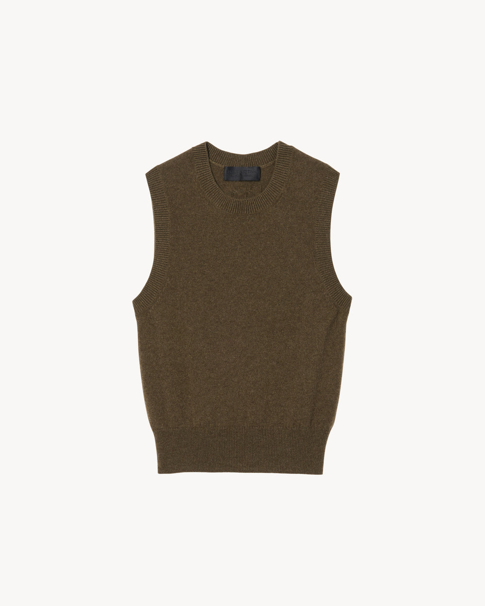 MAY CASHMERE TANK IN DARK MOSS