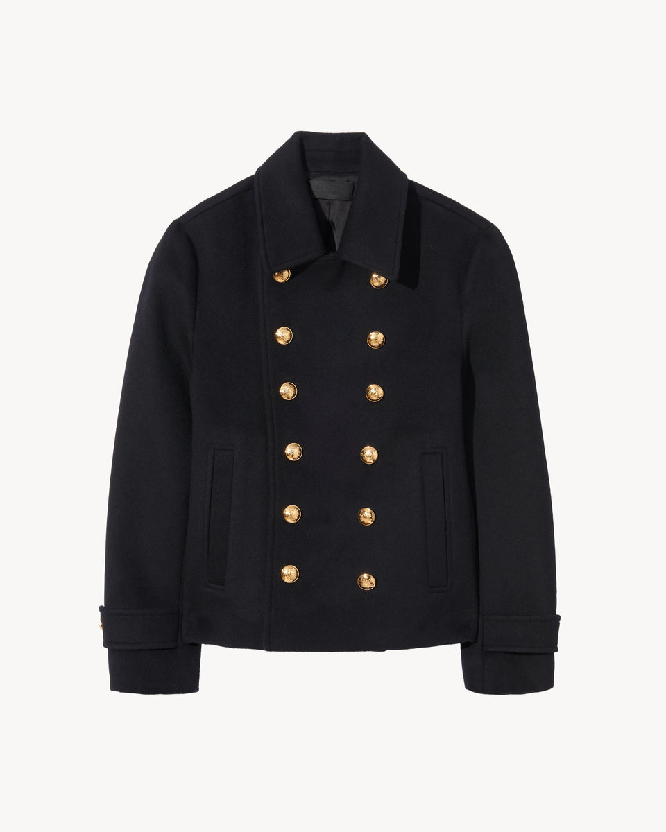 ORNELLA PEACOAT IN BLACK