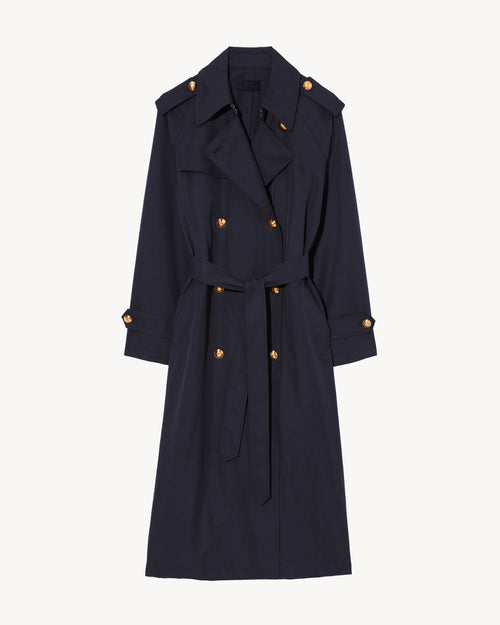 TOUSSAINT TRENCH COAT IN DARK NAVY