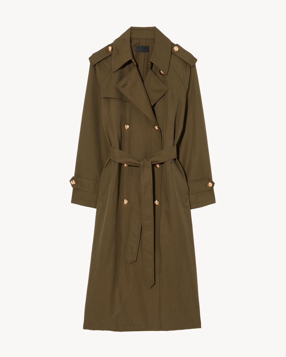 TOUSSAINT TRENCH COAT IN OLIVE GREEN