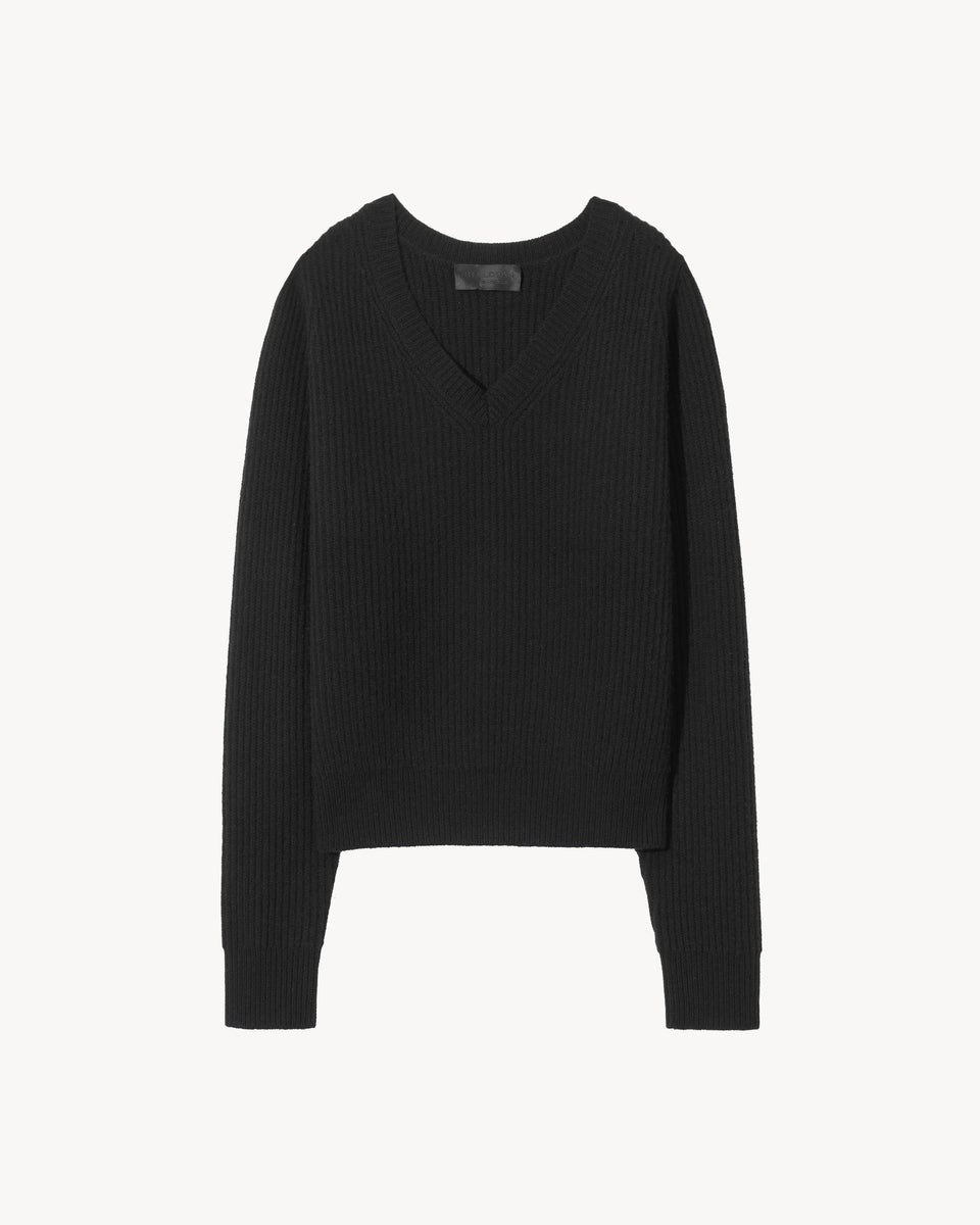 KORINA CASHMERE SWEATER IN BLACK