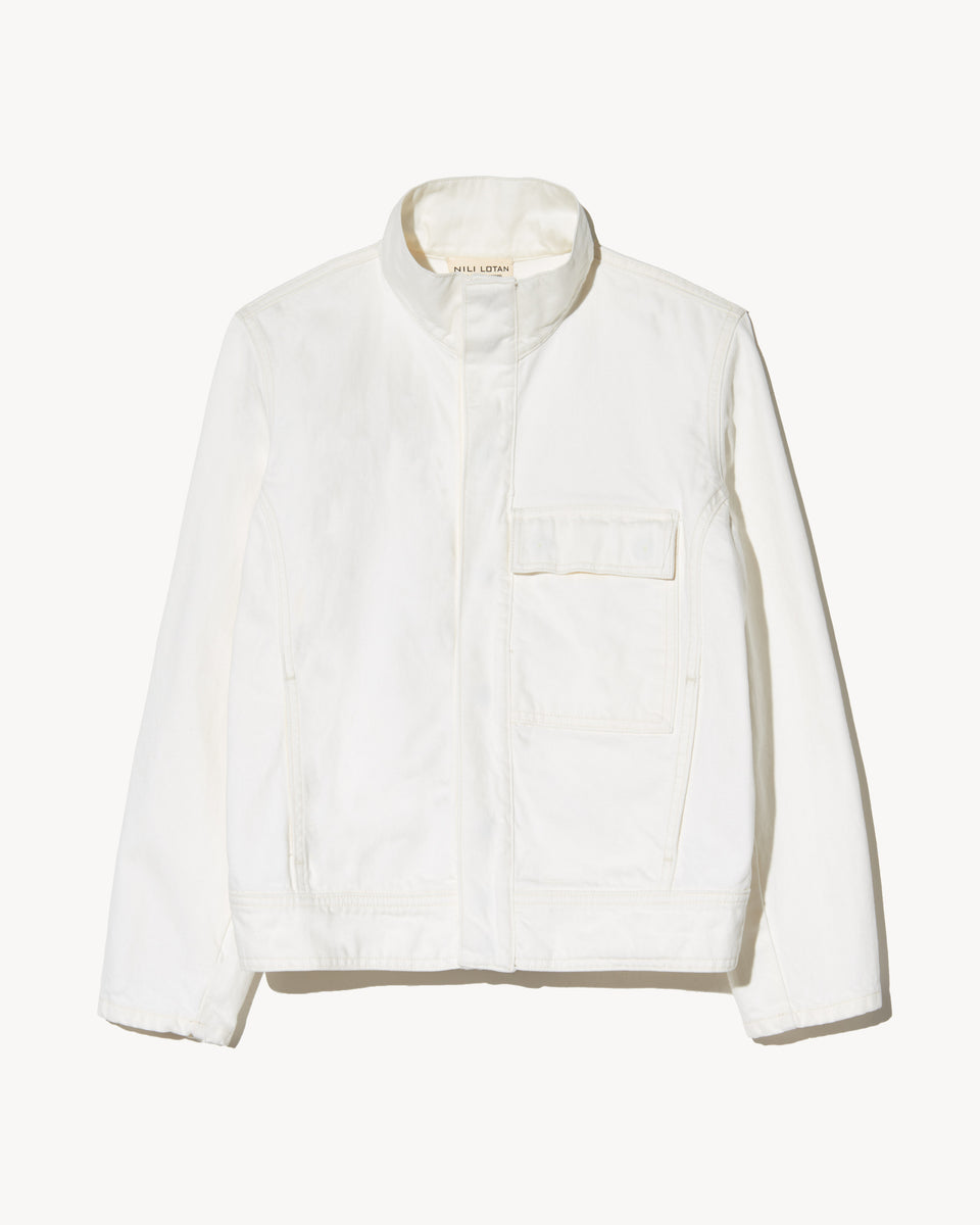 MARILOU DENIM JACKET IN CREAM