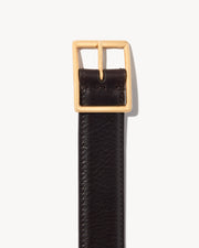 GABRIELE BELT IN ESPRESSO W/ ANTIQUE GOLD BUCKLE
