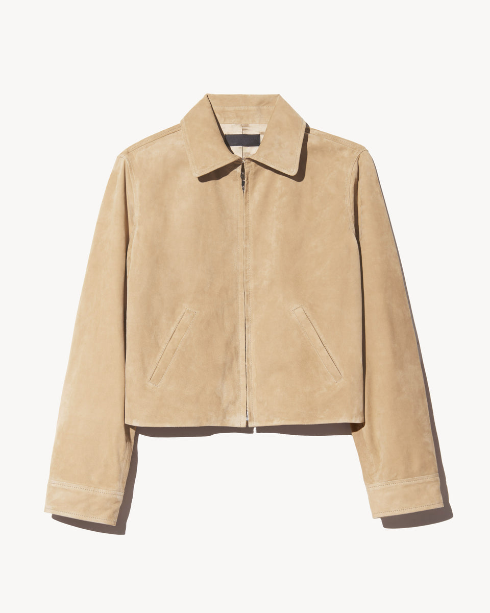 BEAUVAIS SUEDE JACKET IN LIGHT SAND
