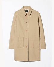 BALZAC SHORT DUSTER COAT IN DESERT KHAKI