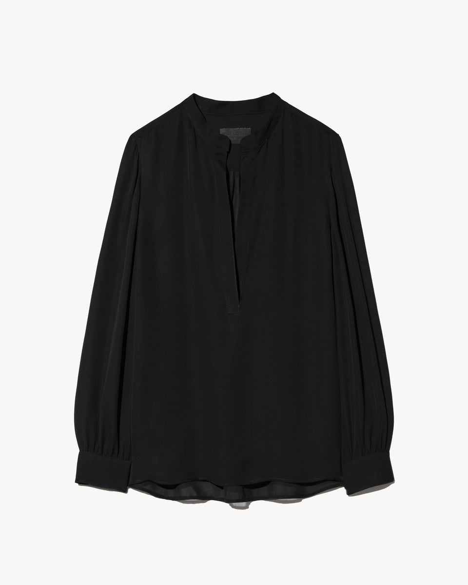 MONTAINE SILK BLOUSE IN BLACK