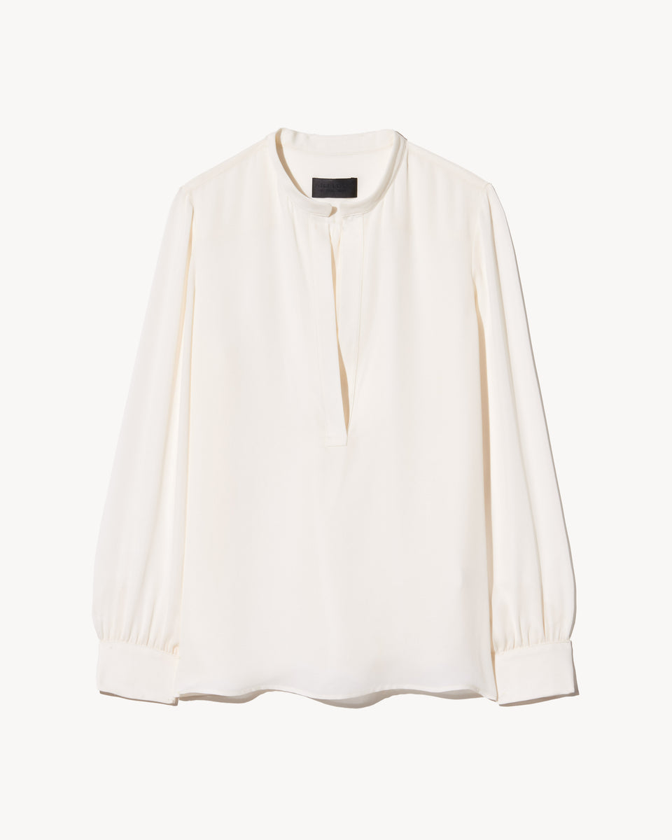 MONTAINE SILK BLOUSE IN IVORY