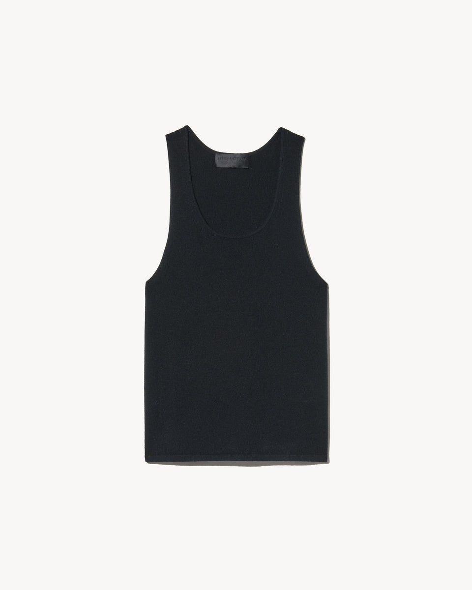 FONTAINE CASHMERE TANK IN BLACK