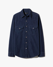 TRAVIS CORDUROY SHIRT IN DUSK NAVY
