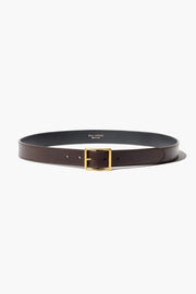 MENS FRANS BELT IN DARK BROWN W/ANTIQUE BRASS BUCKLE
