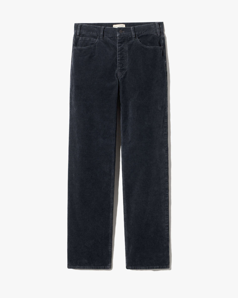 BILLIE CORDUROY PANT IN DARK CHARCOAL