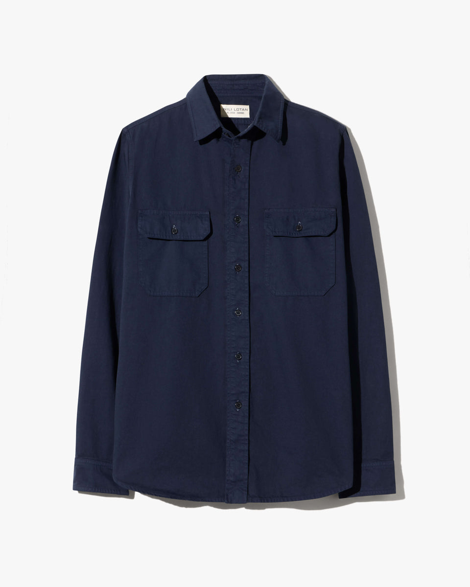 CARMINE UTILITY SHIRT IN JET BLACK