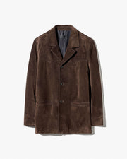 RIDGWAY LEATHER JACKET IN CHOCOLATE BROWN